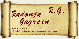 Radonja Gagrčin vizit kartica